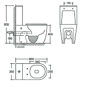 Унитаз компакт Aquanet Cetus 3.0 Tornado 348004 цвет Белый без бачка с сиденьем Микролифт-13