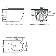 Унитаз Aquanet Cetus 3.0 Tornado 348005 подвесной цвет Белый с сиденьем Микролифт-24