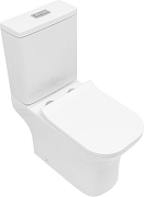 Унитаз компакт Aquanet Cube 3.0 Tornado 348011 цвет Белый без бачка с сиденьем Микролифт-1