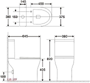 Унитаз-компакт Aquanet Roll 2-C CL-12289 257425 цвет Белый с бачком и сиденьем Микролифт-1
