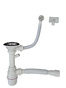 Сифон для кухонной мойки Aquanet 372022 цвет Белый