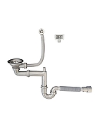 Сифон для кухонной мойки Aquanet 372023 цвет Серый