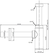 Сифон для раковины Aquanet 372025 цвет Хром-1