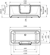 Акриловая ванна Timo Ingrid 150х75 INGRID1575-SET цвет Белый-4