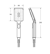 Ручной душ Cezares Czr CZR-D3F2-NOP цвет Черный матовый-1