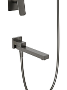 Душевая система BelBagno Due DUE-VDSET-GM цвет Оружейная сталь-7