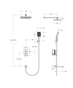 Душевая система BelBagno Due DUE-VDSET-GM цвет Оружейная сталь-9