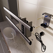 Электрический полотенцесушитель Altasan Каспий 15x50 КаспийПрофСП5015Г цвет Графит-3