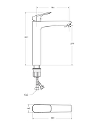 Смеситель для раковины BelBagno Due DUE-LMC-GM-W0 цвет Оружейная сталь-6
