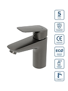 Смеситель для раковины BelBagno Due DUE-LVM-GM-W0 цвет Оружейная сталь