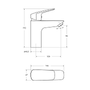 Смеситель для раковины BelBagno Due DUE-LVM-GM-W0 цвет Оружейная сталь-6