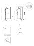 Душевая кабина BelBagno Uno 90х90 L UNO-CAB-A-1-90-C-Cr-Bi-TOP-L без гидромассажа-9