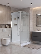 Душевая кабина BelBagno Uno 90х90 R UNO-CAB-A-1-90-C-Cr-Bi-TOP-R без гидромассажа-2