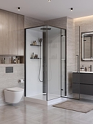 Душевая кабина BelBagno Uno 90х90 R UNO-CAB-A-1-90-C-NERO-Bi-TOP-R без гидромассажа-3