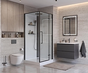 Душевая кабина BelBagno Uno 90х90 R UNO-CAB-A-1-90-C-NERO-Bi-TOP-R без гидромассажа-4