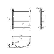 Электрический полотенцесушитель Aringa Берген 60х50 AR03048GS цвет Оружейная сталь-2