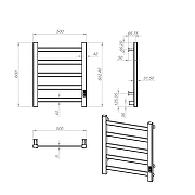 Электрический полотенцесушитель Aringa Бруж 60х50 AR03055BL цвет Черный-2