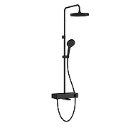 Душевая система Vitra Core Round A4730936EXP с термостатом цвет Черный матовый