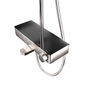 Душевая система Vitra Core Round A4730934EXP с термостатом цвет Брашированный никель-3