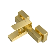 Смеситель для ванны Vitra Minimax Square A4352025EXP цвет Брашированное золото-1