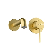 Смеситель для раковины Vitra Minimax Round A4354925EXP цвет Брашированное золото-2