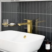 Смеситель для раковины Vitra Minimax Square A4372425EXP цвет Брашированное золото-5