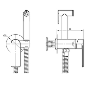 Гигиенический душ со смесителем Voda Neva NVSMHGM цвет Оружейная сталь-1
