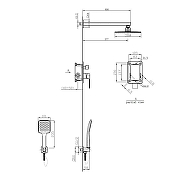 Душевая система ESKO Samara 6in1SMR цвет Хром-1