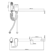 Гигиенический душ со смесителем Voda Level LV10 цвет Хром-1