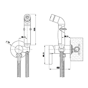 Гигиенический душ со смесителем ESKO Sochi Gold SMHSCGold цвет Золотой сатин-1