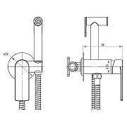 Гигиенический душ со смесителем Voda Neva NVSMHRG цвет Розовое золото-1