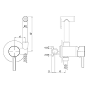 Гигиенический душ со смесителем ESKO SMH01Black цвет Черный матовый-1