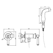 Гигиенический душ со смесителем ESKO Suzdal Gold SZSMHGold цвет Золото-1
