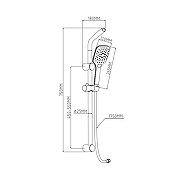 Душевой гарнитур ESKO SSS1402 цвет Хром-1