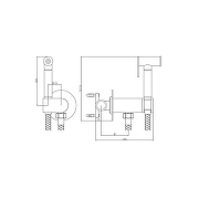 Гигиенический душ со смесителем ESKO SMH03Gold цвет Золотой сатин-1