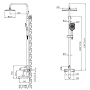 Душевая система ESKO Ekaterinburg Gold ST250EKGOLD цвет Золотой сатин-1