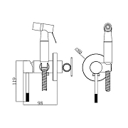 Гигиенический душ со смесителем Voda Vessel VSL01 VODA цвет Сатин-1
