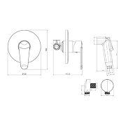 Гигиенический душ со смесителем Voda Waterfall WF4in1 цвет Хром-1