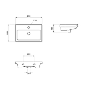 Раковина Wellsee FreeDom 70 151105000 цвет Белый глянцевый-9