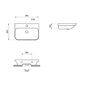 Раковина Wellsee Éclatant 2.0 65 151401000 цвет Белый глянцевый-9