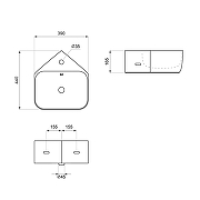 Раковина Wellsee WC Area 39 30180100S цвет Белый глянцевый-8
