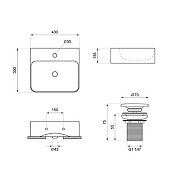 Раковина Wellsee Clermont 43 302601000 цвет Белый глянцевый-8