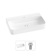 Раковина Wellsee Clermont 80 302603000 цвет Белый глянцевый