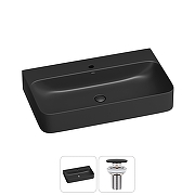 Раковина Wellsee Clermont 80 302613000 цвет Черный матовый