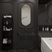 Раковина Wellsee Clermont 80 302613000 цвет Черный матовый-4