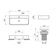 Раковина Wellsee Clermont 100 302616000 цвет Черный матовый-8
