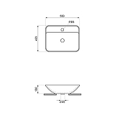 Раковина Wellsee Cute Twin S 55 318302000 цвет Белый глянцевый-8