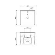 Раковина Wellsee M1 Limited Edition 42 31880400S цвет Белый глянцевый-8