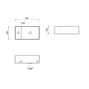 Раковина Wellsee WC Area 41 L 321802000 цвет Белый глянцевый-8