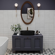 Раковина-чаша Wellsee Saint-Germain 56 322702000 цвет Черный матовый-4